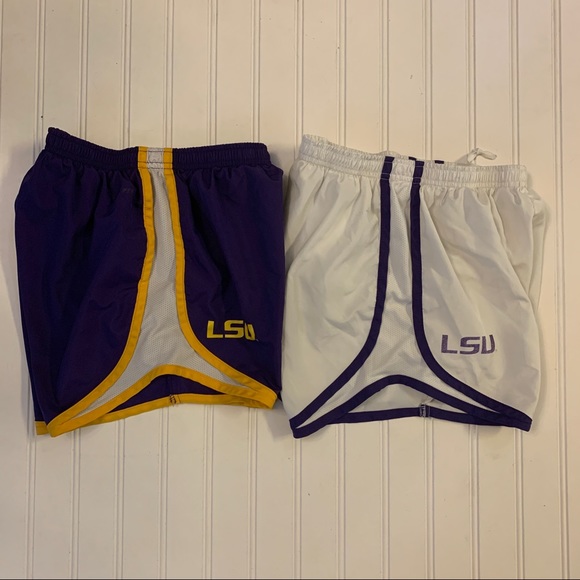 2 pairs Womens LSU Nike Dri-Fit Shorts XS - Picture 2 of 9